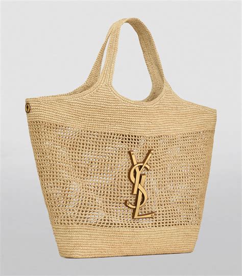 SAINT LAURENT TOTE IN RAFFIA 